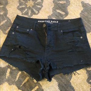 Black high waisted shorts